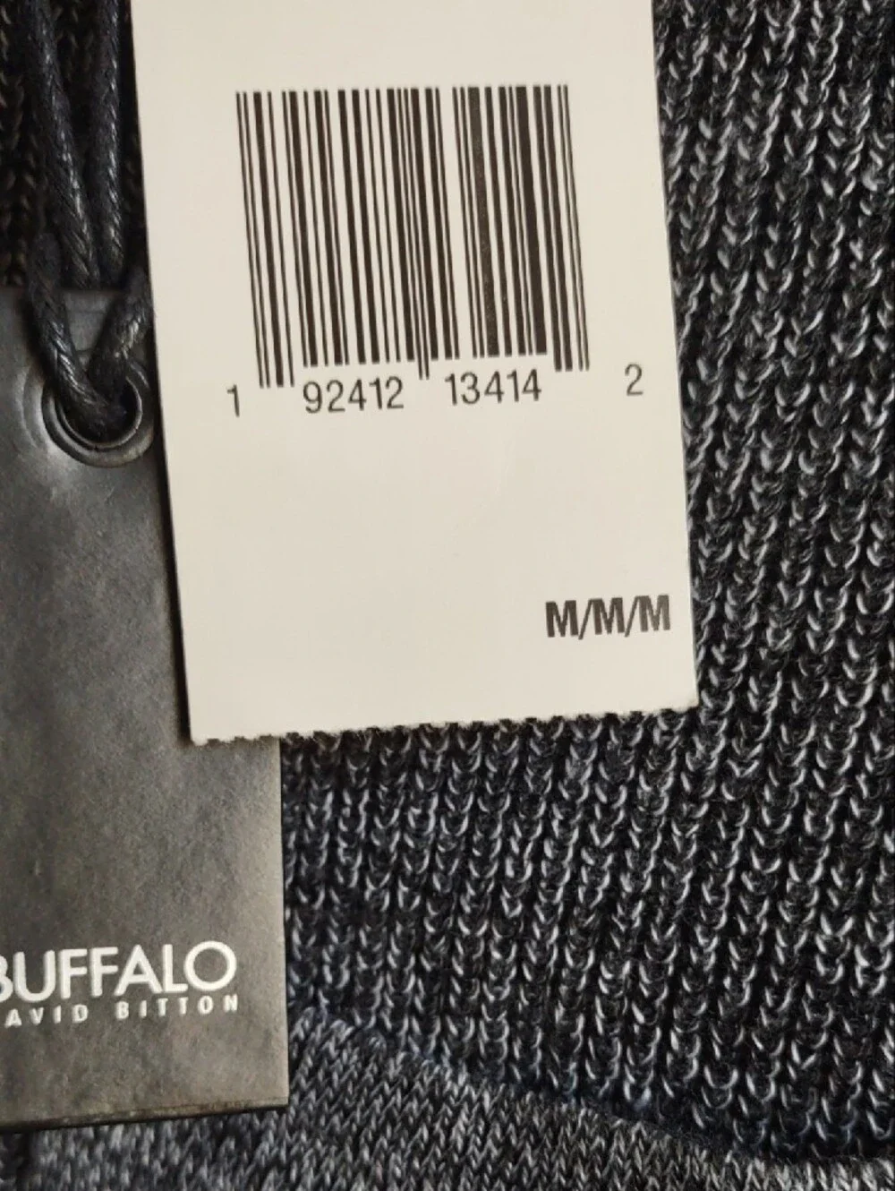 NWT Buffalo David Bitton Men's Gray Watextur Striped Knit Pocket Sweater